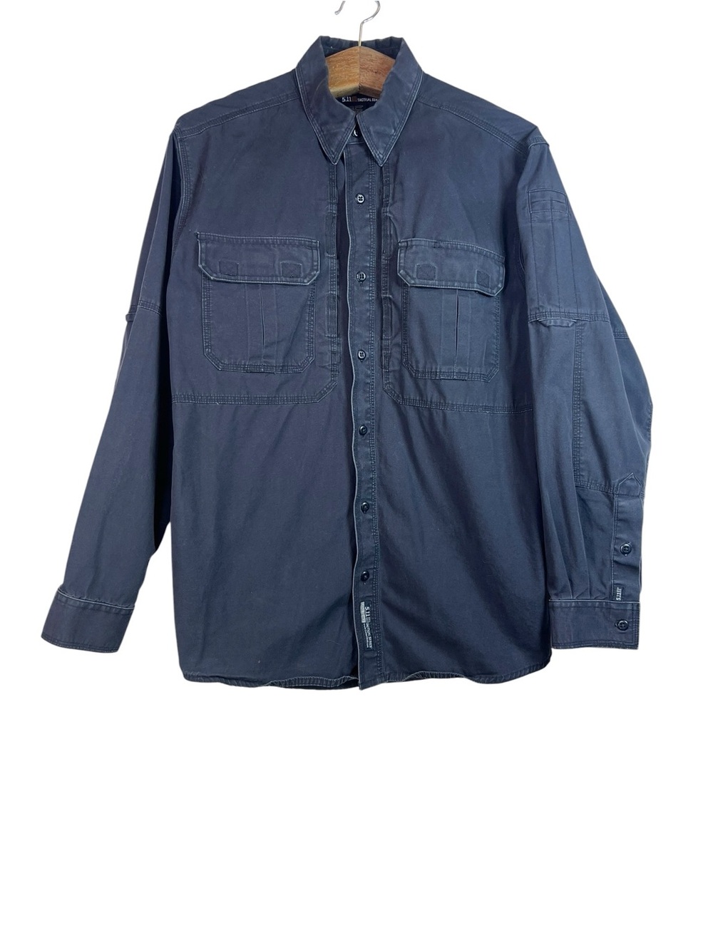 5.11 Tactical Series Long Sleeve Shirt Mens Black Button Up Duty Work Utility M